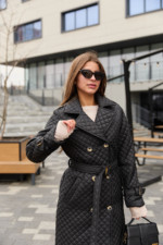 Демисезонный плащ Mila Nova ПВ-339 черный — изображение 2