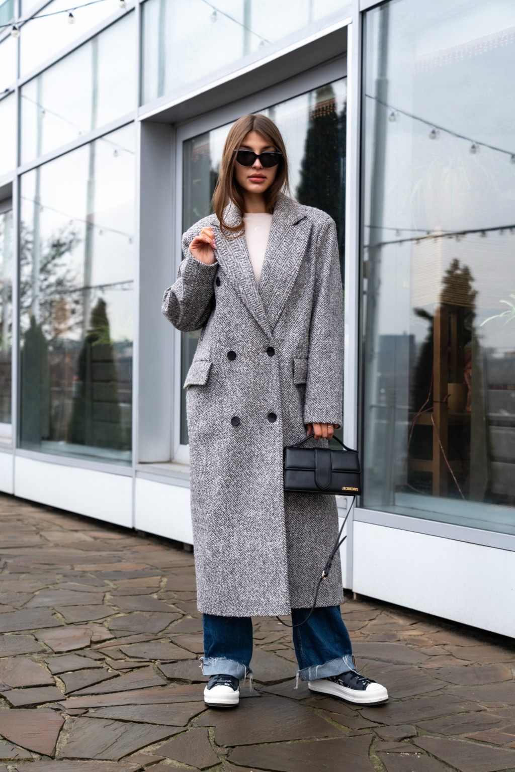 ПВ-351серый_серый_1 Демисезонное пальто Mila Nova ПВ-351 серый — изображение 1