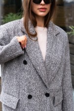 Демисезонное пальто Mila Nova ПВ-351 серый — изображение 2