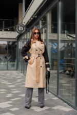 Демисезонный плащ Mila Nova Q-97 бежевый — изображение 6