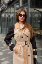 Демисезонный плащ Mila Nova Q-97 бежевый — изображение 2