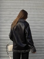 Зимняя дубленка Mila Nova Д-211б черный — изображение 6