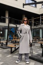 Демисезонное пальто Mila Nova ПВ-187серый