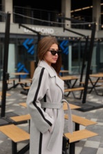 Демисезонное пальто Mila Nova ПВ-187серый — изображение 5