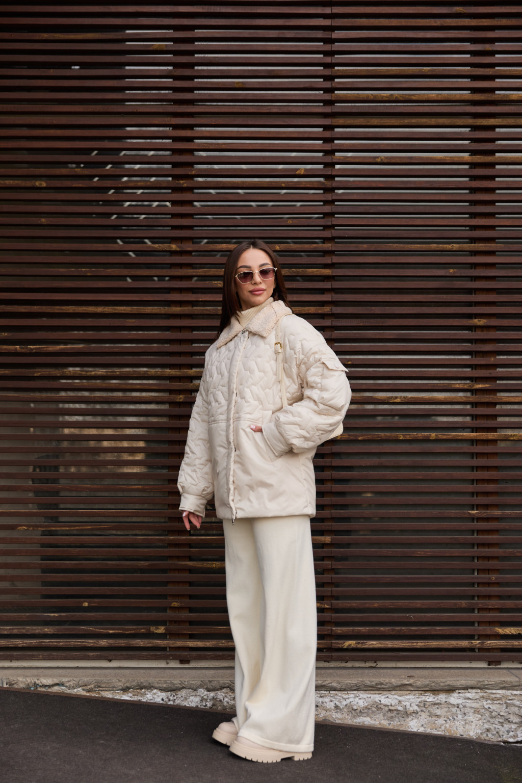 Демисезонная куртка Mila Nova К-309 молоко — изображение 2