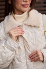 Демисезонная куртка Mila Nova К-309 молоко — изображение 5