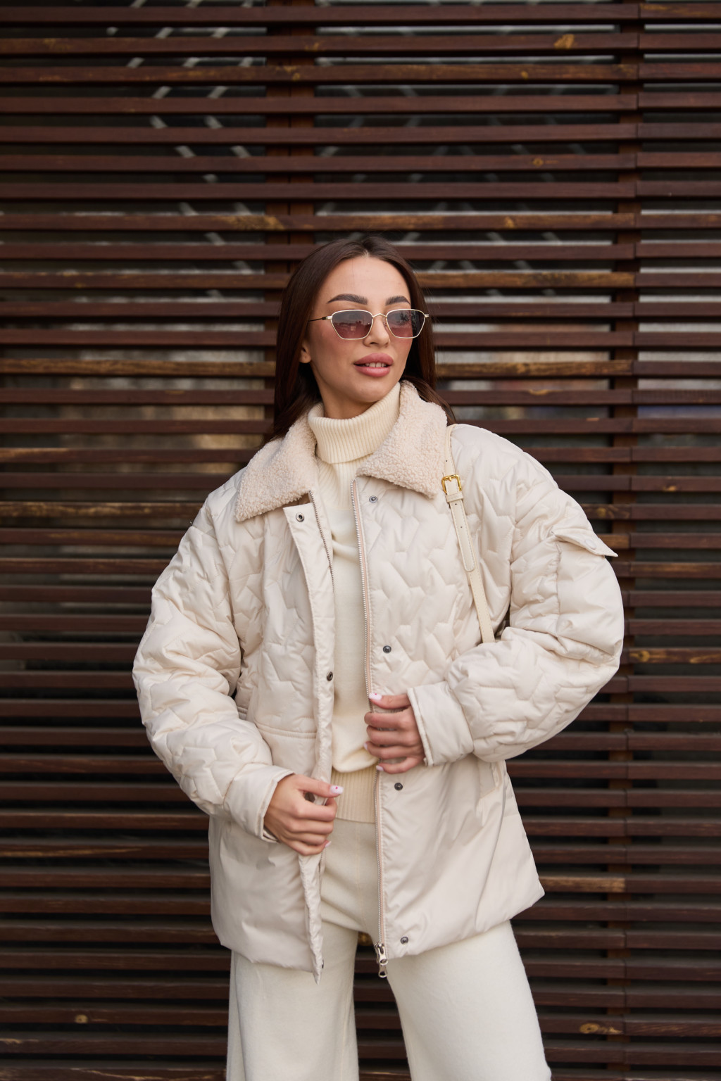 Демисезонная куртка Mila Nova К-309 молоко — изображение 6