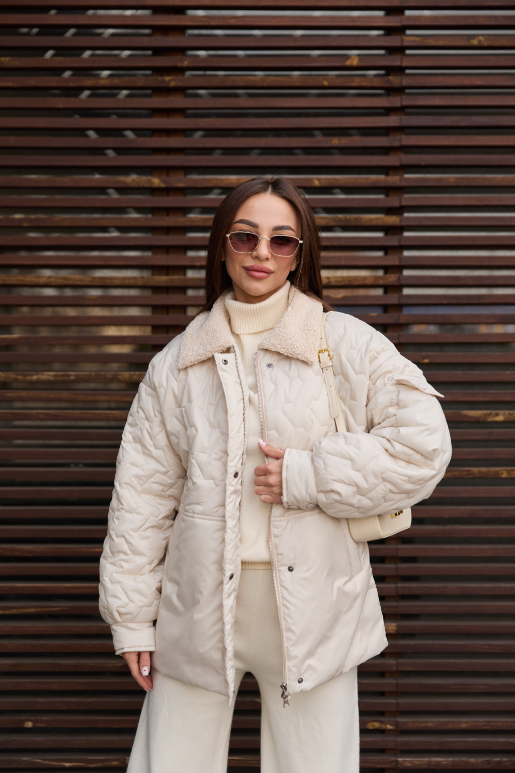 Демисезонная куртка Mila Nova К-309 молоко — изображение 7