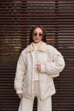 Демисезонная куртка Mila Nova К-309 молоко — изображение 7