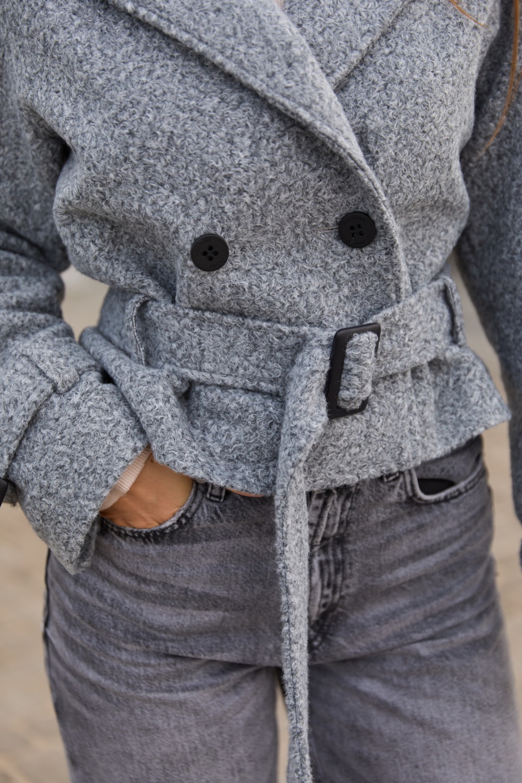 Демисезонное Пальто Mila Nova ПВ-347серый — изображение 4