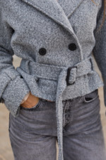 Демисезонное Пальто Mila Nova ПВ-347серый — изображение 4