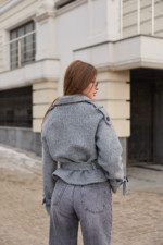 Демисезонное Пальто Mila Nova ПВ-347серый — изображение 5