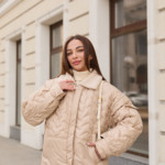 Демисезонная куртка Mila Nova К-309 бежевый