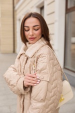 Демисезонная куртка Mila Nova К-309 бежевый — изображение 6