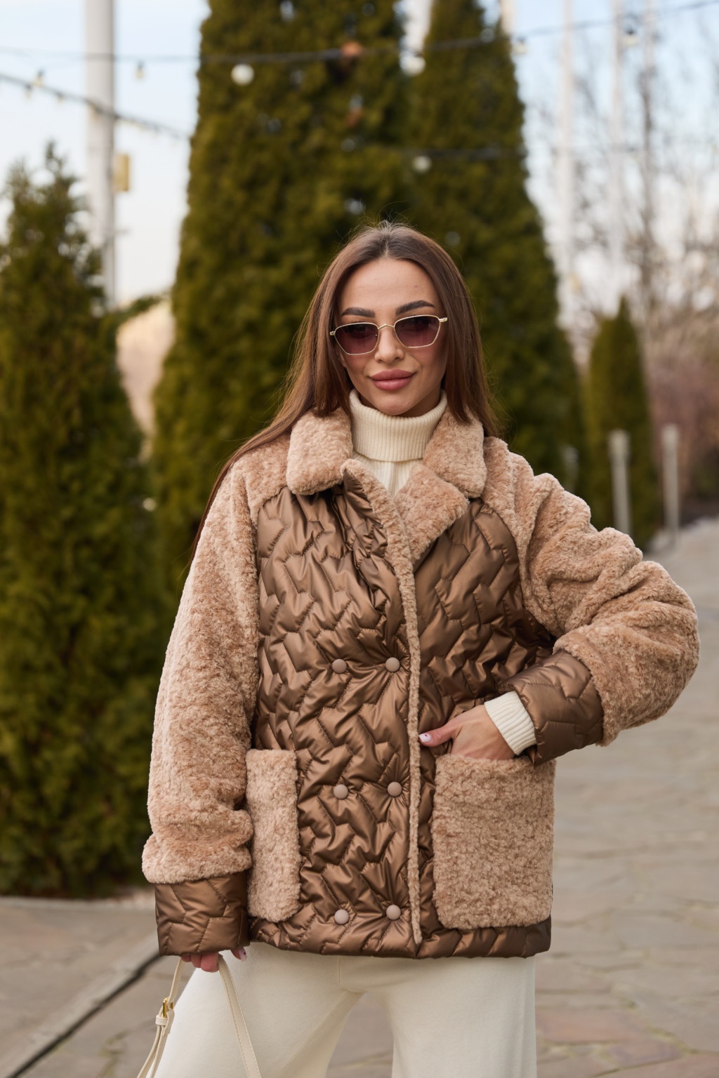 IMG_3120 Демисезонная куртка Mila Nova К-308 шоколад — изображение 1