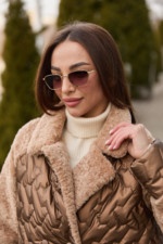 Демисезонная куртка Mila Nova К-308 шоколад — изображение 6