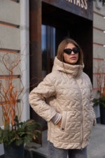 Демисезонная куртка Mila Nova К-318 бежевый — изображение 2