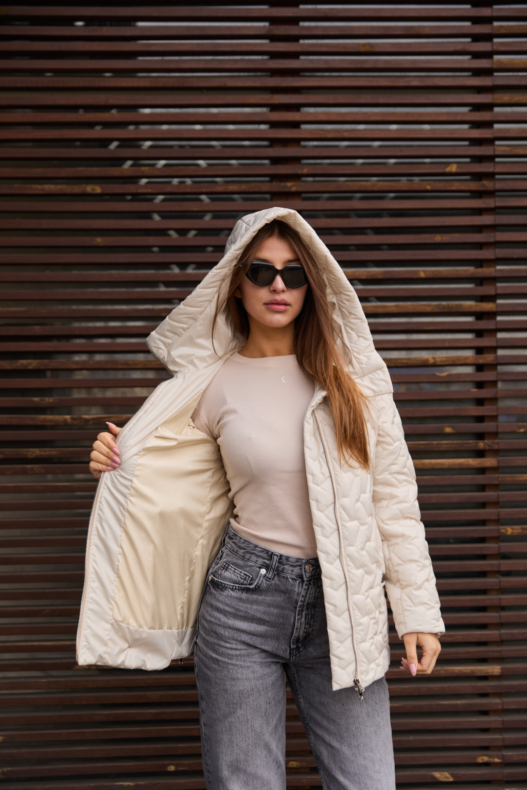 Демисезонная куртка Mila Nova К-318 белый — изображение 6