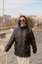 Демисезонная куртка Mila Nova К-325 шоколад — изображение 2