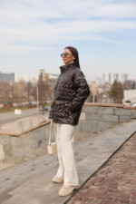 Демисезонная куртка Mila Nova К-325 шоколад — изображение 3