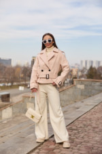 Демисезонное Пальто Mila Nova ПВ-347персиковый — изображение 2