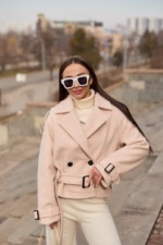 Демисезонное Пальто Mila Nova ПВ-347персиковый