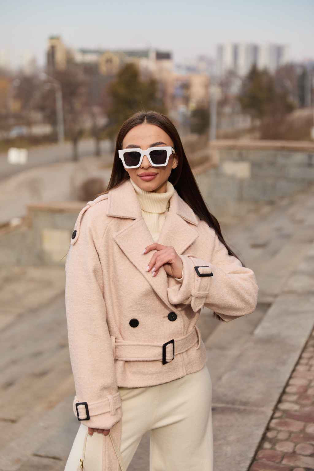 Демисезонное Пальто Mila Nova ПВ-347персиковый — изображение 4