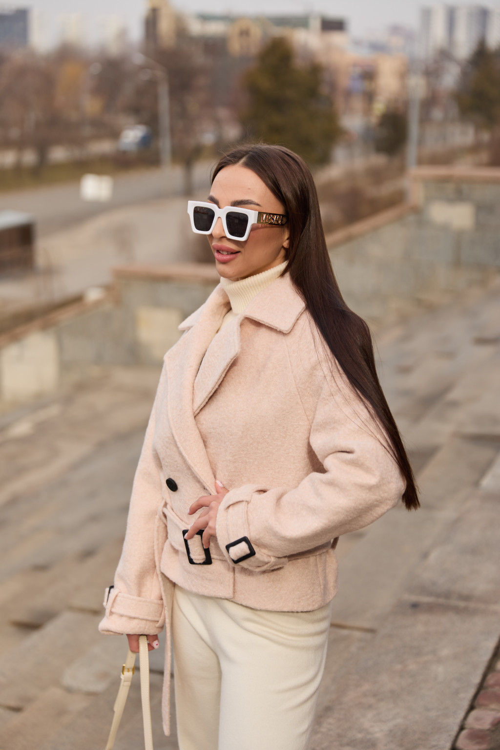 Демисезонное Пальто Mila Nova ПВ-347персиковый — изображение 5