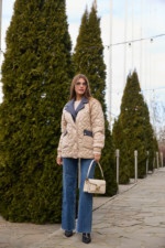 Демисезонная куртка Mila Nova К-317 бежевый — изображение 2