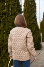 Демисезонная куртка Mila Nova К-317 бежевый — изображение 5