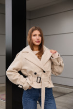 Демисезонное Пальто Mila Nova ПВ-347молоко