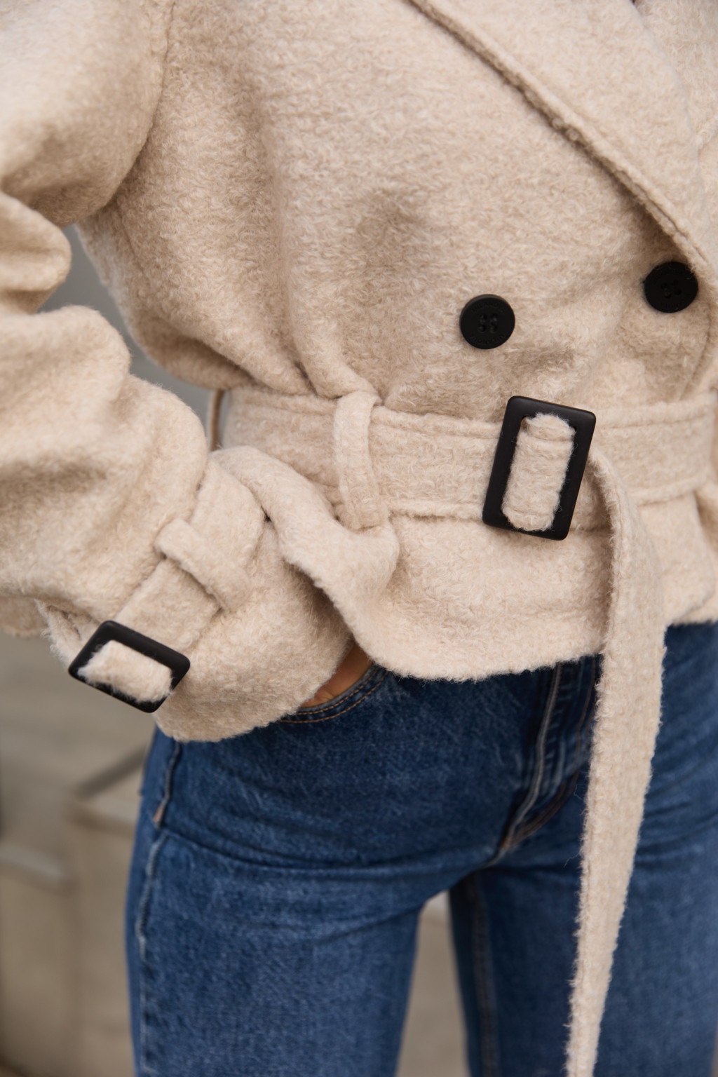 Демисезонное Пальто Mila Nova ПВ-347молоко — изображение 4