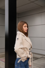 Демисезонное Пальто Mila Nova ПВ-347молоко — изображение 5