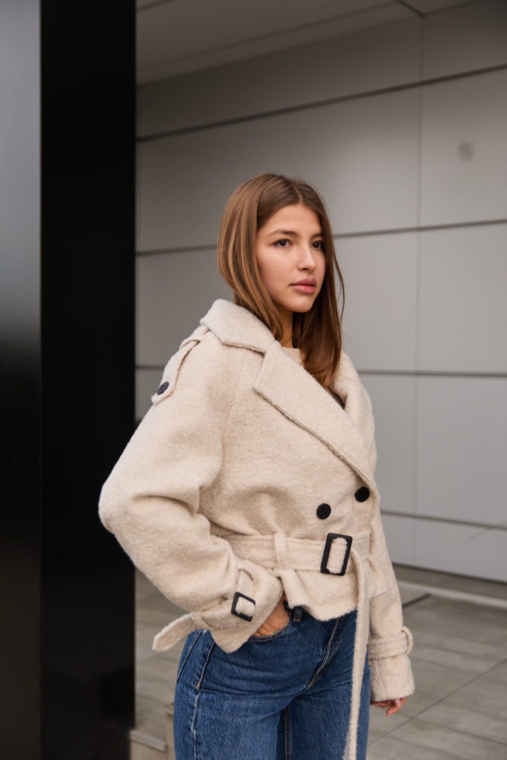 Демисезонное Пальто Mila Nova ПВ-347молоко — изображение 2