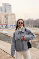 Демисезонная куртка Mila Nova К-330 серый