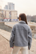 Демисезонная куртка Mila Nova К-330 серый — изображение 6