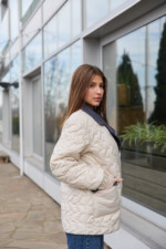 Демисезонная куртка Mila Nova К-317 молоко — изображение 5