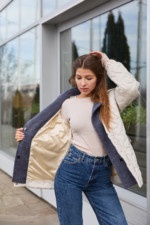 Демисезонная куртка Mila Nova К-317 молоко — изображение 7