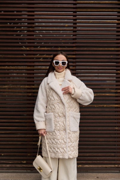 Демисезонная куртка Mila Nova К-308дл молоко