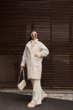 Демисезонная куртка Mila Nova К-308дл молоко — изображение 2