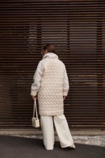 Демисезонная куртка Mila Nova К-308дл молоко — изображение 3