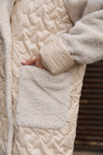 Демисезонная куртка Mila Nova К-308дл молоко — изображение 6