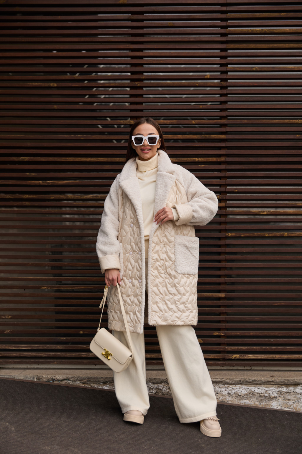 Демисезонная куртка Mila Nova К-308дл молоко — изображение 5