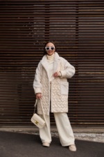 Демисезонная куртка Mila Nova К-308дл молоко — изображение 5