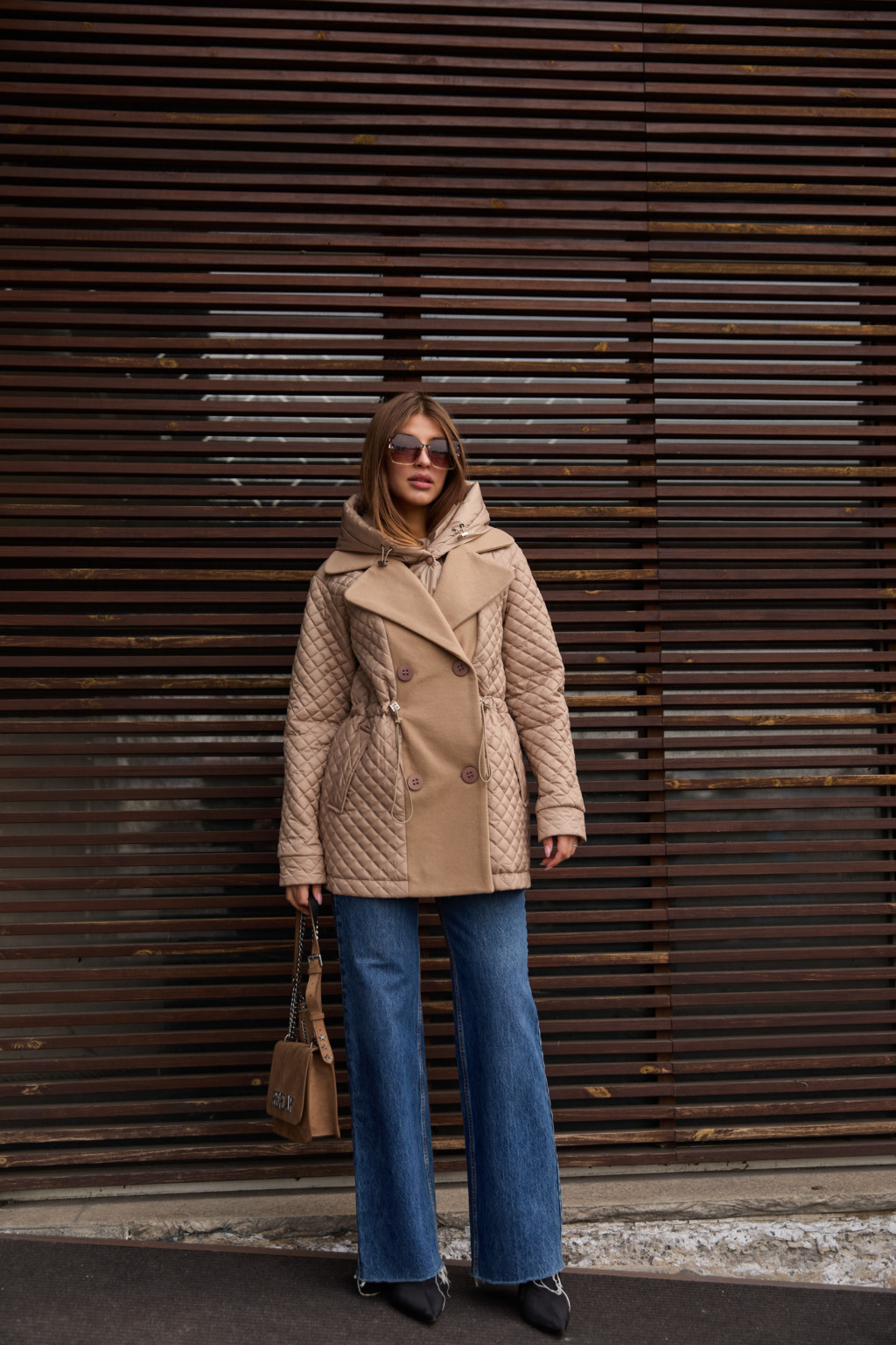 Демисезонная куртка Mila Nova К-316 кемел — изображение 4