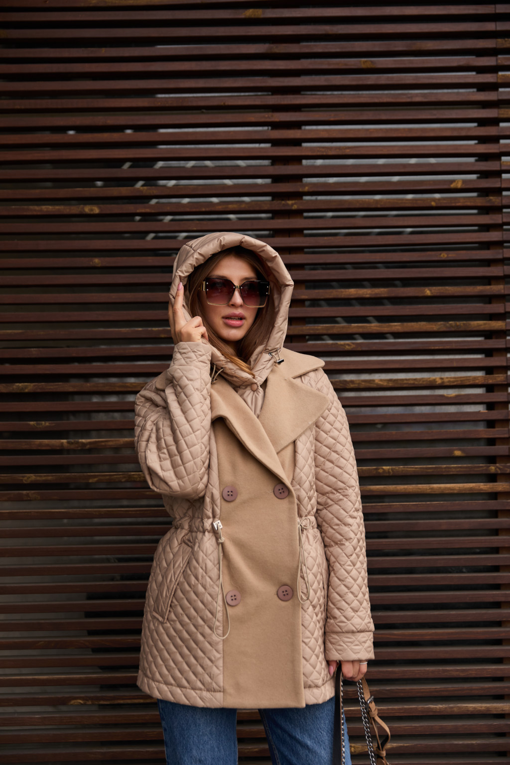 Демисезонная куртка Mila Nova К-316 кемел — изображение 2