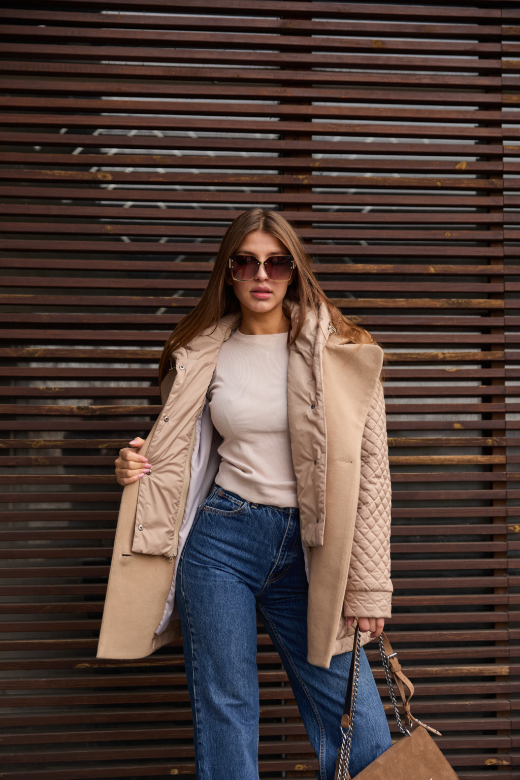 Демисезонная куртка Mila Nova К-316 кемел — изображение 3