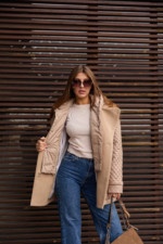 Демисезонная куртка Mila Nova К-316 кемел — изображение 3