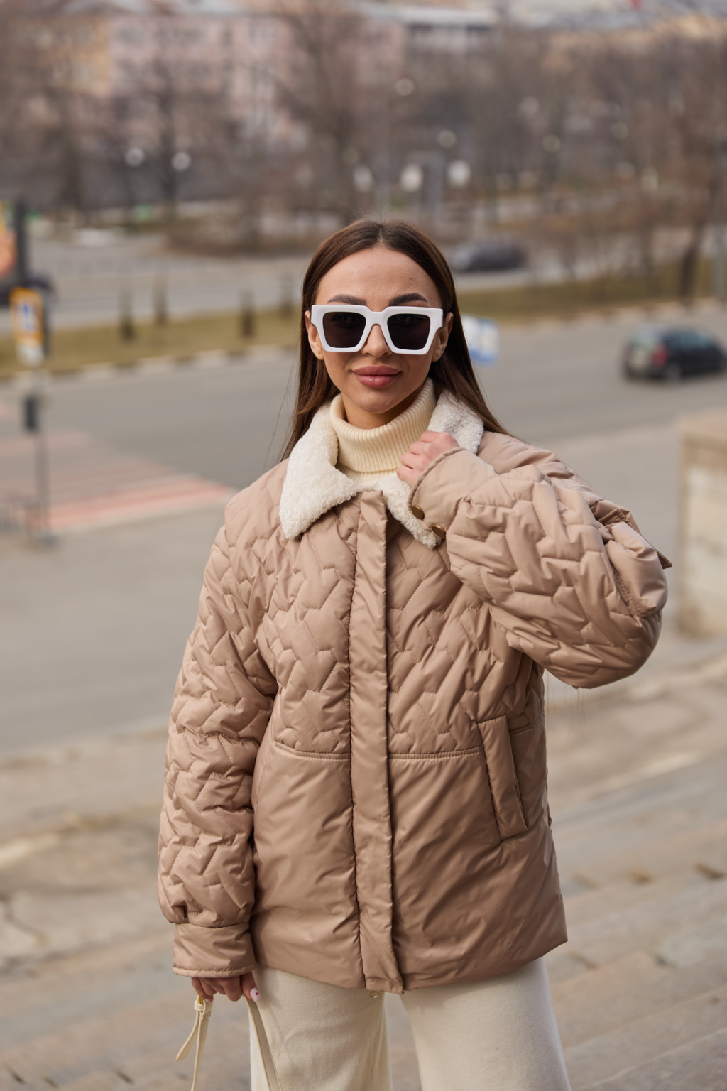 Демисезонная куртка Mila Nova К-309 кемел — изображение 6