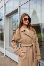Демисезонное пальто Mila Nova ПВ-348 кемел — изображение 7